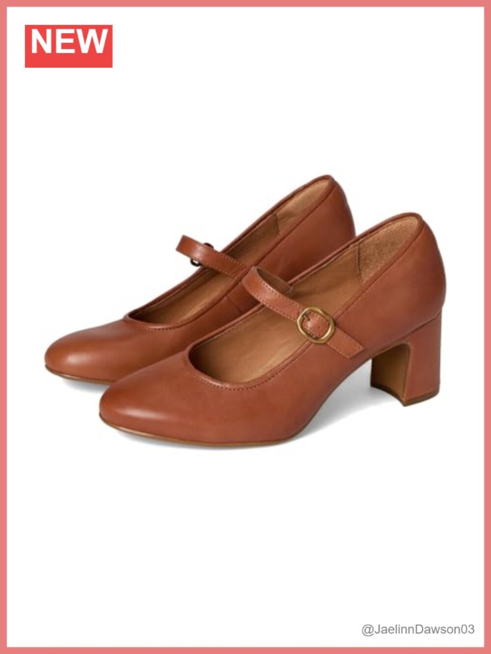 Söfft Adalaide Women's Leather Block Heel Pumps - Adjustable Buckle, Cushioned